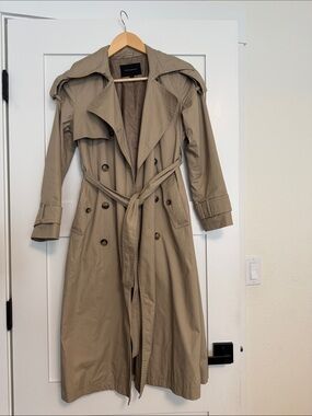Banana Republic Factory Khaki Trench Coat with Belt